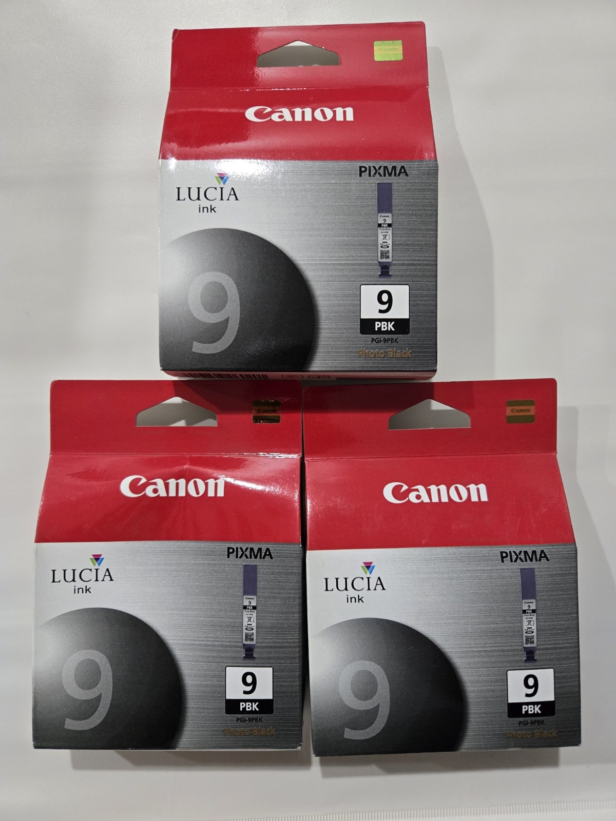 3 pack Canon PGI9 Photo Black, Genuine Ink, New in box, 2 cartridges