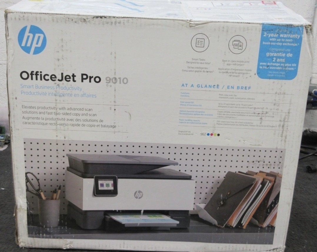 HP OfficeJet Pro 9010 Wireless Color All-in-One Inkjet Printer Scan Fax New
