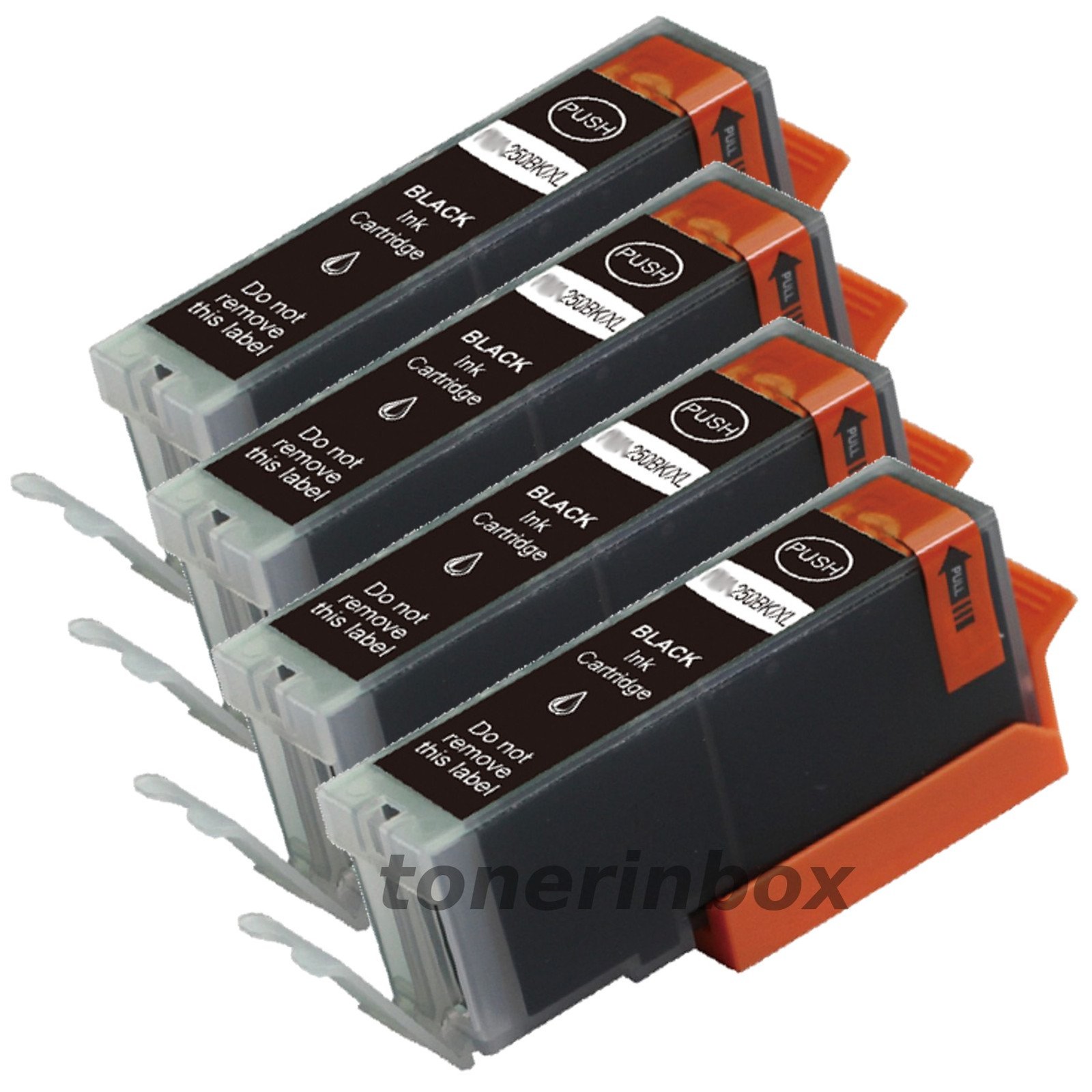 4 Pack PGI-250XL PGI250 XL BK Ink Cartridge For Canon PIXMA iX6820 iP7220 iP8720