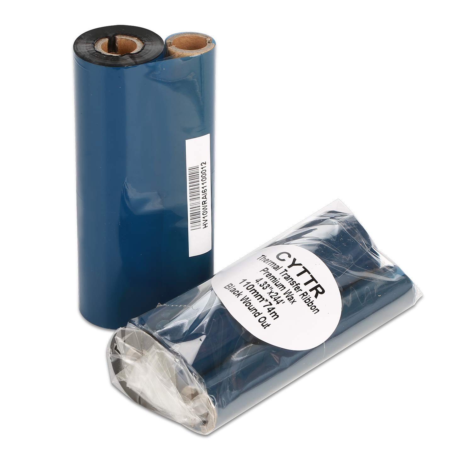 CYTTR 4.33″ x 244′ Thermal Transfer Ribbon – 1 Roll. Resin Enhanced Wax Black