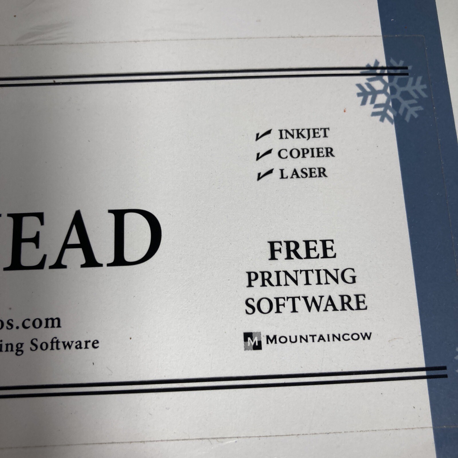 New Snowmen Winter Happy Holidays Letterhead 100 Count Inkjet Copier Laser Paper