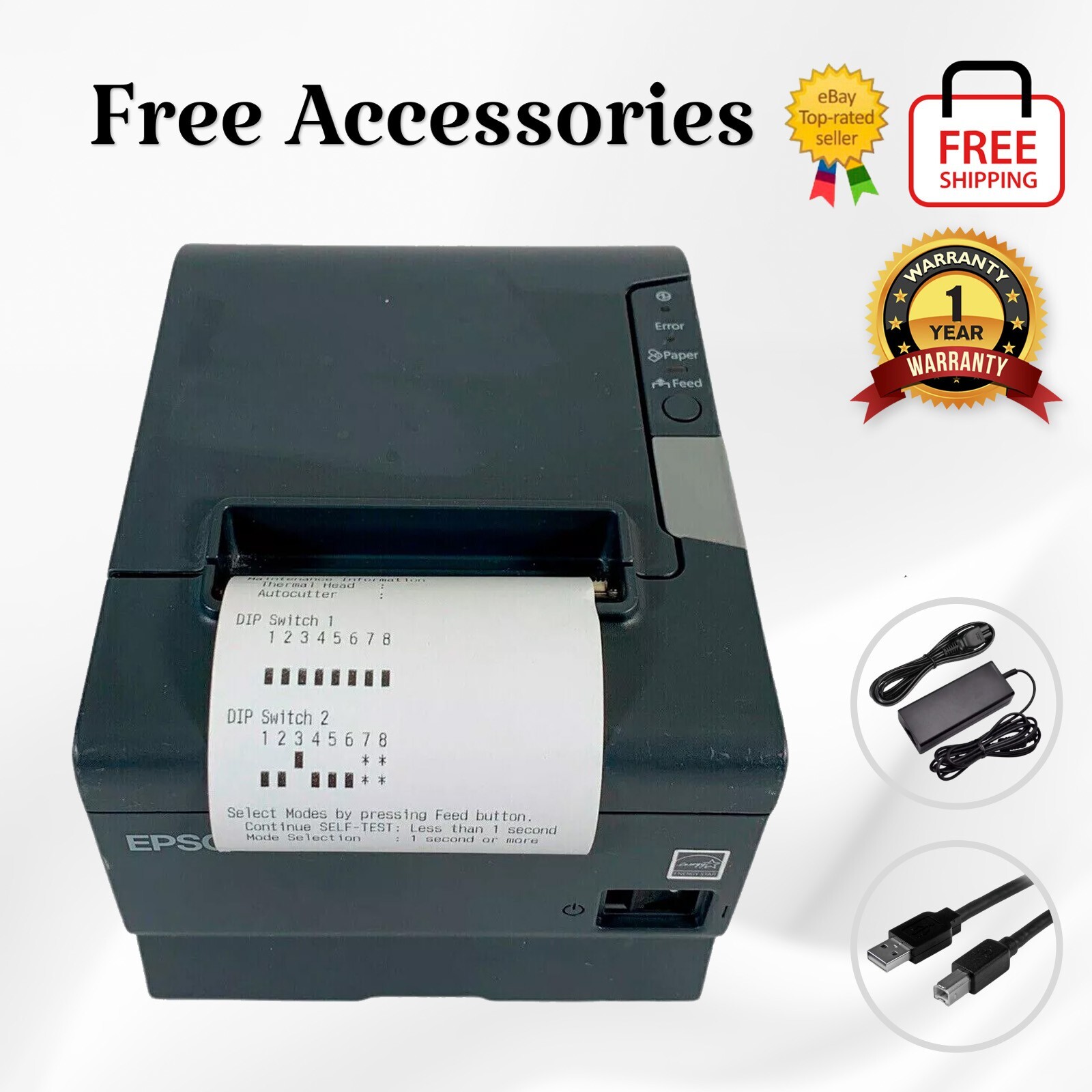 Epson TM-T88V POS Compact Thermal Receipt Ticket Printer USB Serial 1YR WARRANTY