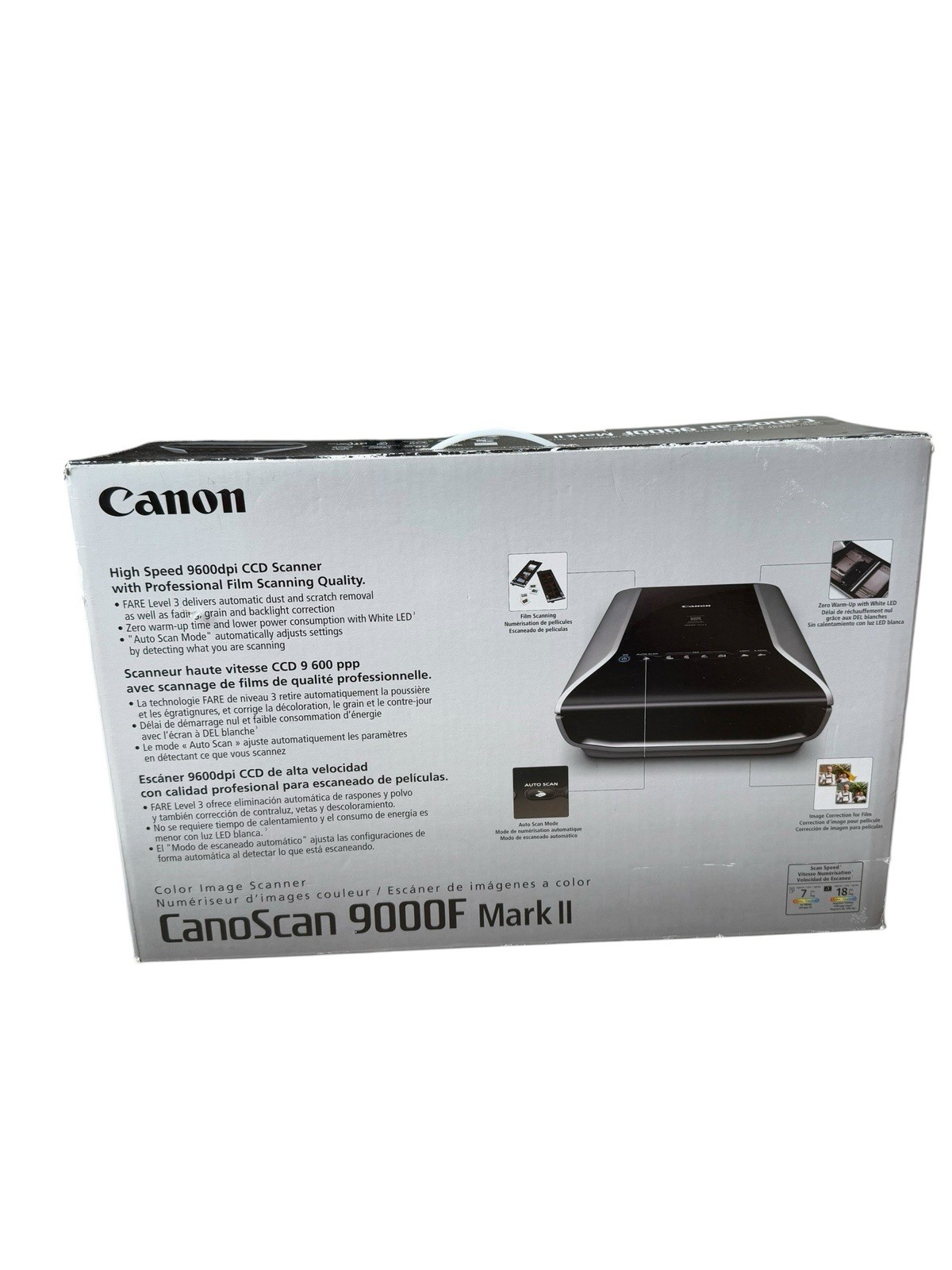 Canon CanoScan 9000F Mark II Photo Film Negative Document Color Flatbed Scanner