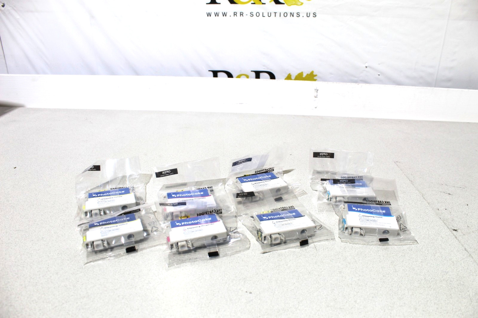 Photo Cake ink Cleaning Cartridges Cyan / Magenta / Yellow/ Black 8 in lot