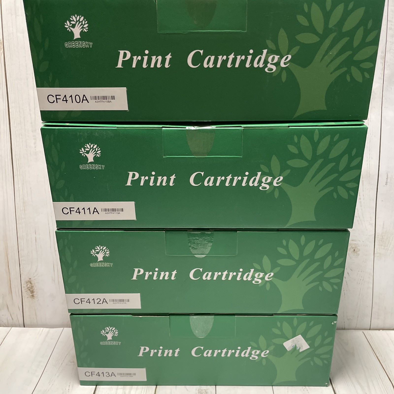 New Green Sky 410A 4-Pack Toner Cartridge CF410A, CF411A, CF412A, CF413A