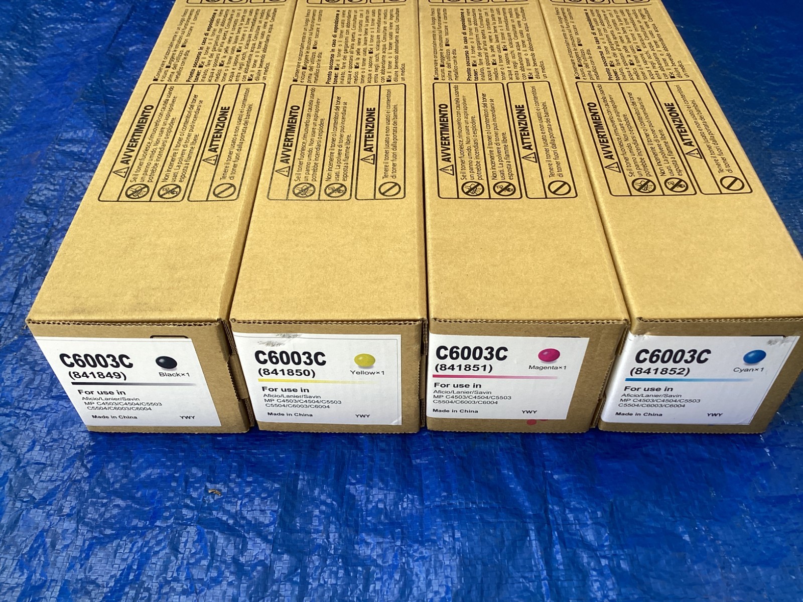 NEW! Lot of 4, COMPATIBLE MP C6003 Toner Cartridge 841849/50/51/52 !! GENERIC !