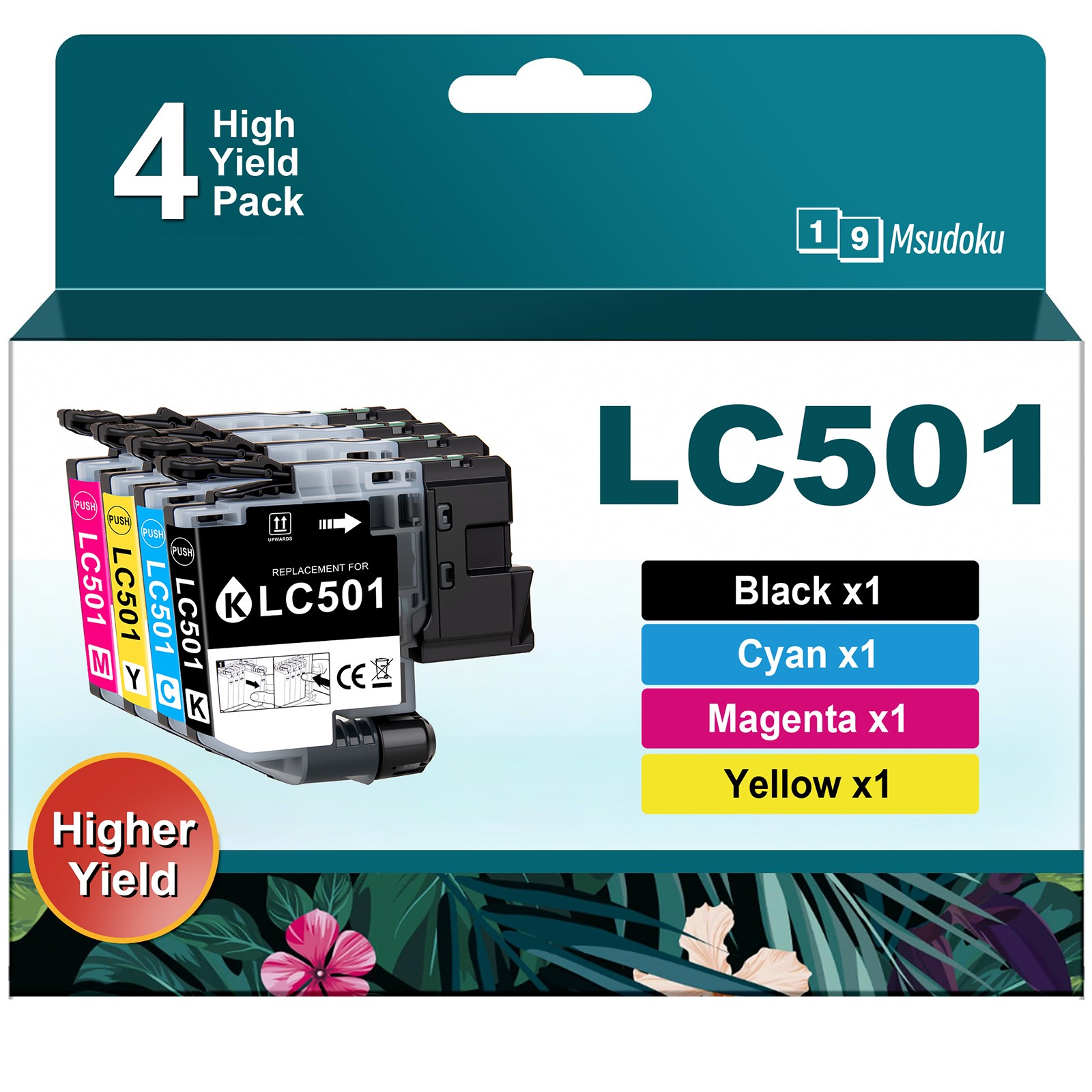 Compatible Black Color Ink For Brother LC501 MFC-J12260DW J1360DW J1410DW