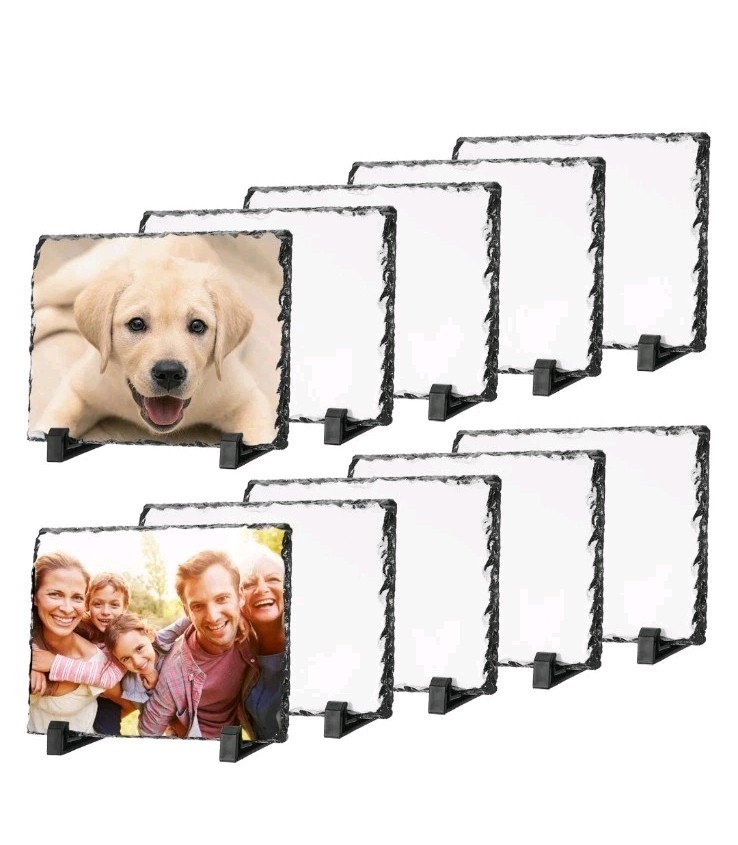 10 Pcs Sublimation Slate Blanks Rectangular 7.9 x 6″