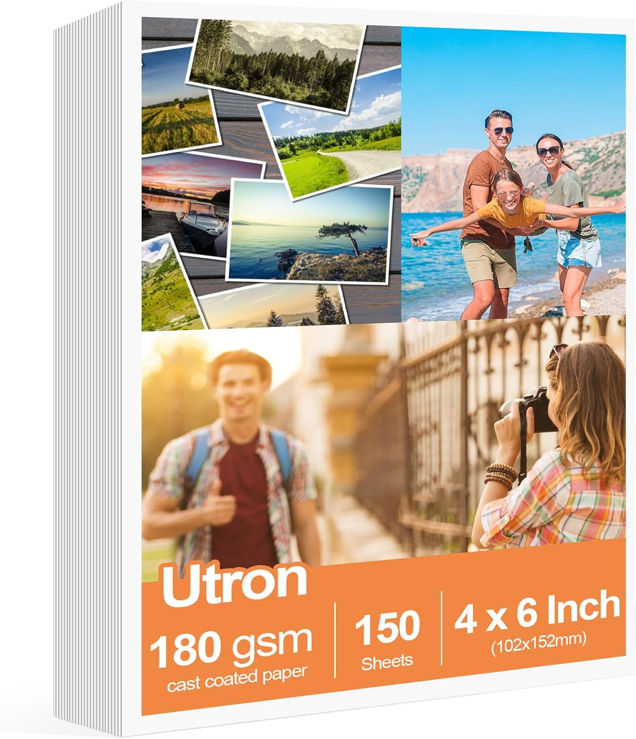150 Sheets Glossy Photo Paper, 4 X 6 Inch, Photo Paper for Printer, Photo Printe