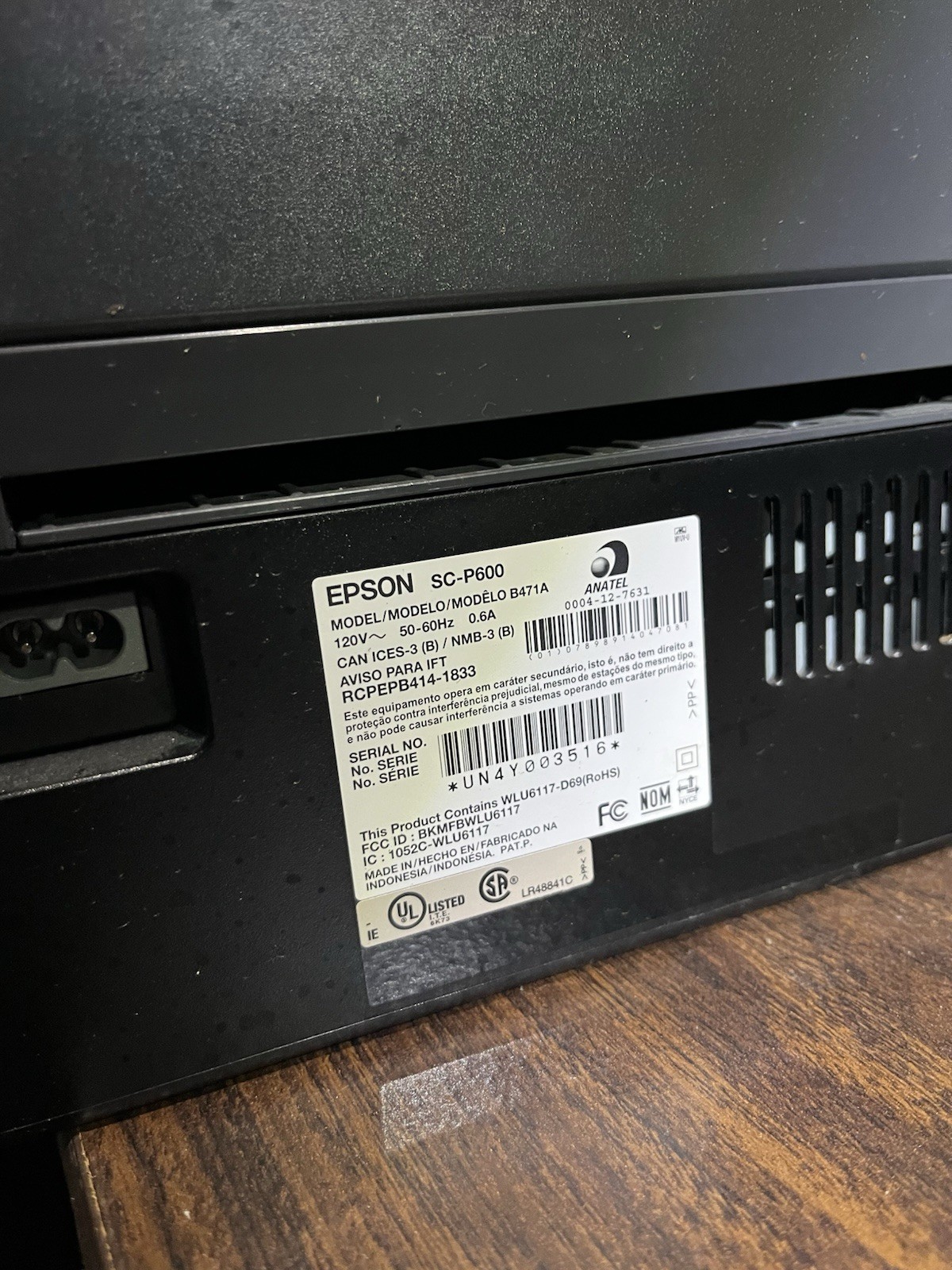 EPSON Surecolor SC-P600 Ultrachrome HD Printer B471A. Indonesia. Read
