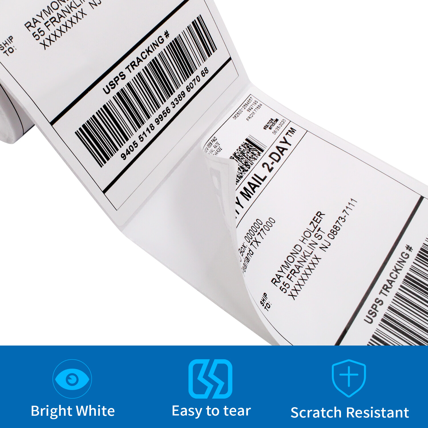 Shipping Label Printer Direct Thermal Barcode USB printer With 6 Rolls labels