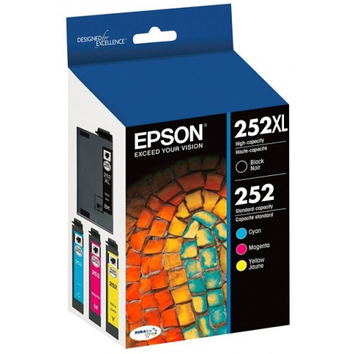 Epson T252XL-BCS T252 XL BLACK AND COLOR INK CARTRIDGE