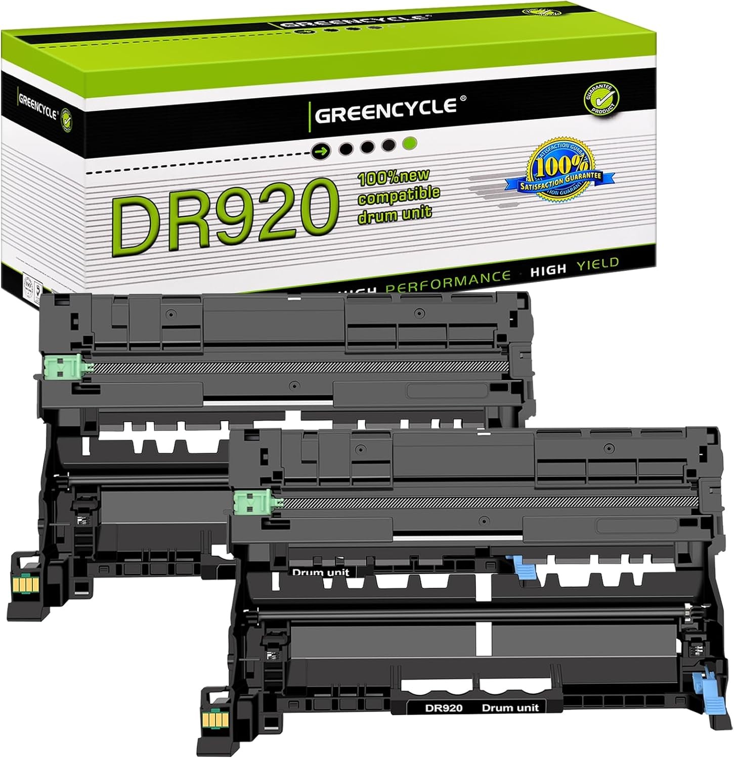 2PK DR920 Black Drum Units for Brother TN920XL HL-L5210DW HL-EX415DW MFC-L5710DW