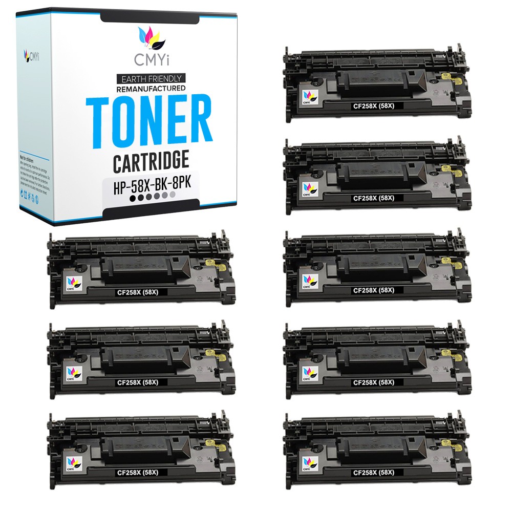 Black CMYi Toner Cartridge Combo Pack Lot fits for HP 58X