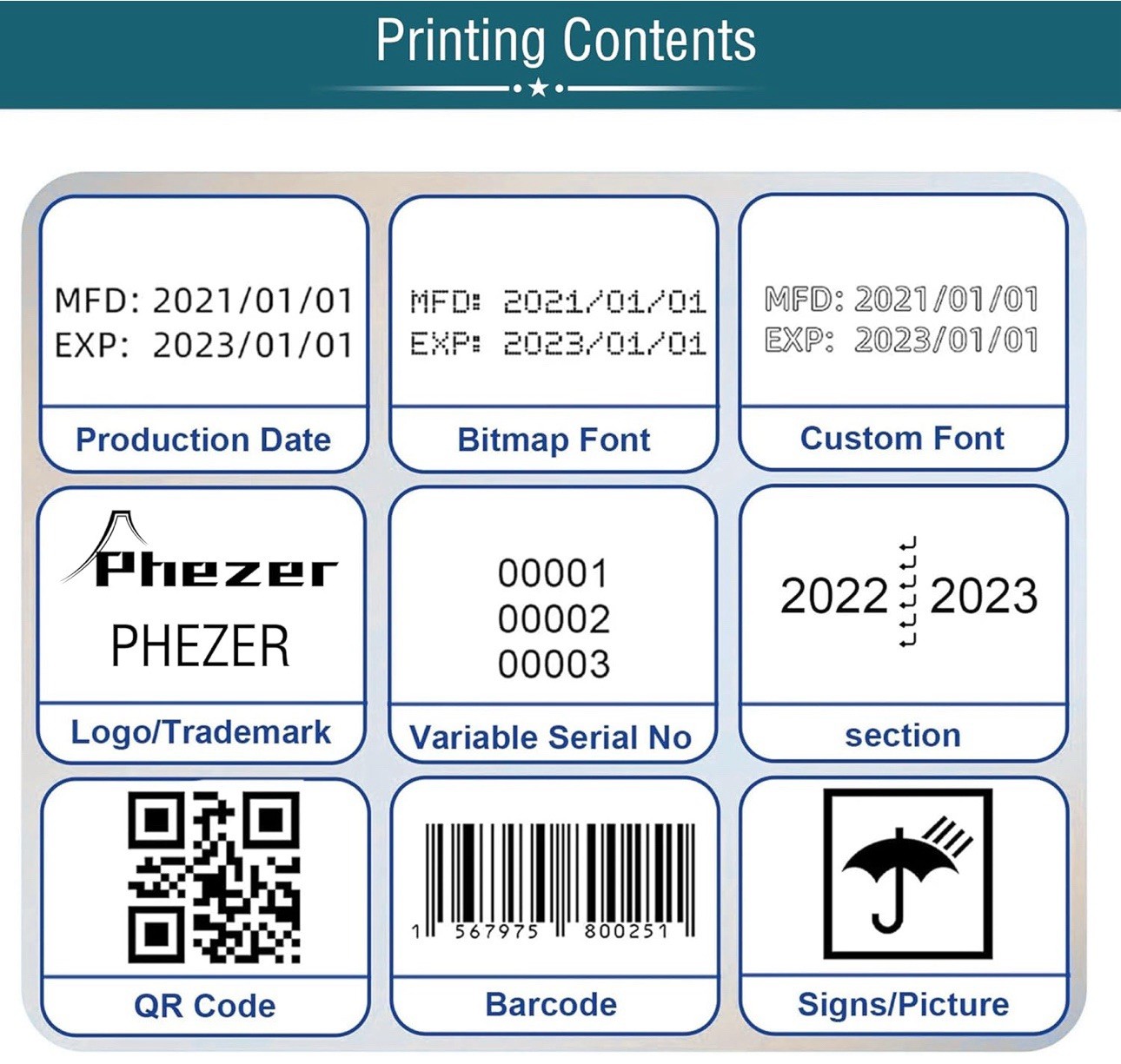 P15 Handheld Inkjet Printer for Flat Surface 0.5 Inch Nozzle for QRCode Barco…
