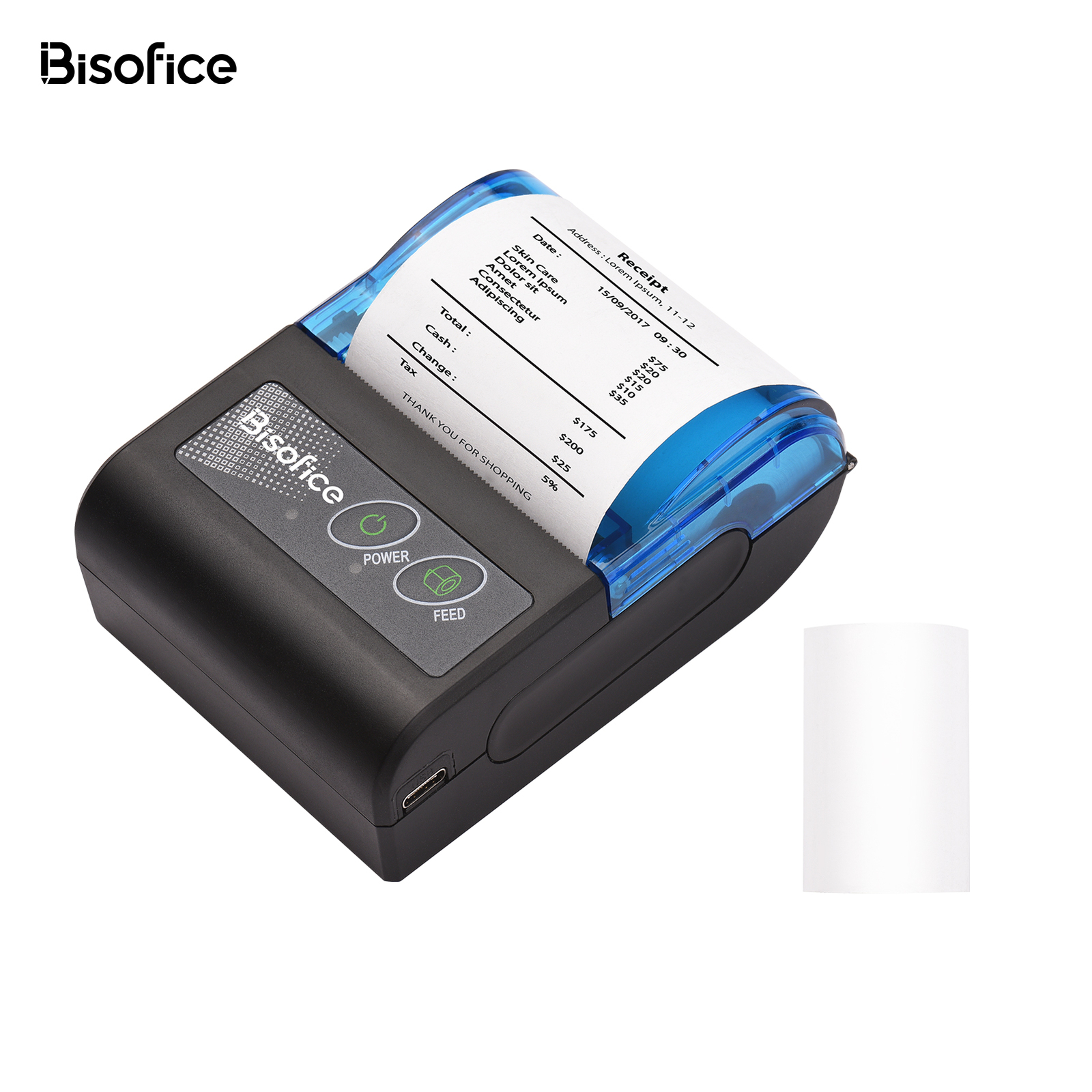 Mini USB Bluetooth Thermal Label Printer 58mm Wireless POS Receipt Handheld E9F4