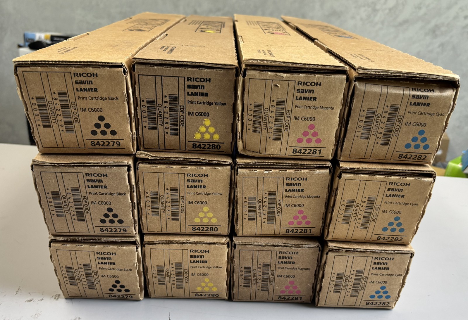 SET Ricoh Genuine IM C6000 Toner Black Cyan Magenta Yellow Original OEM C4500