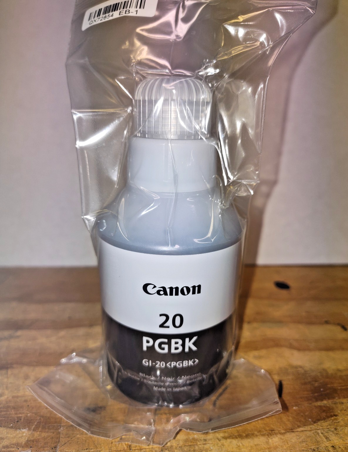 Canon OEM GI-20 PGBK Ink Bottle for Pixma G6020 and G5020 MegaTank Printers Blk