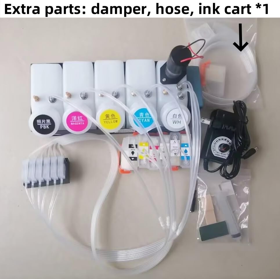 XP-15000 DTF CISS Continuous Ink Supply System with White Ink Stirrer, Damper…