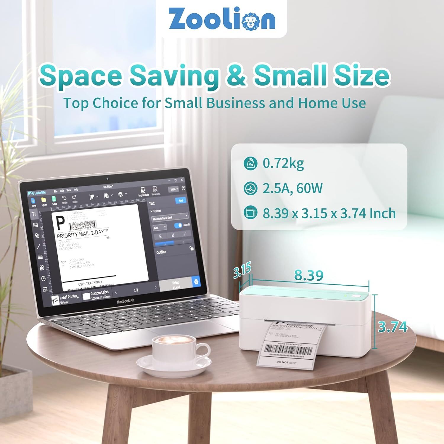 Bluetooth Thermal Label Printer Shipping Label Printer for Home & Business Lot