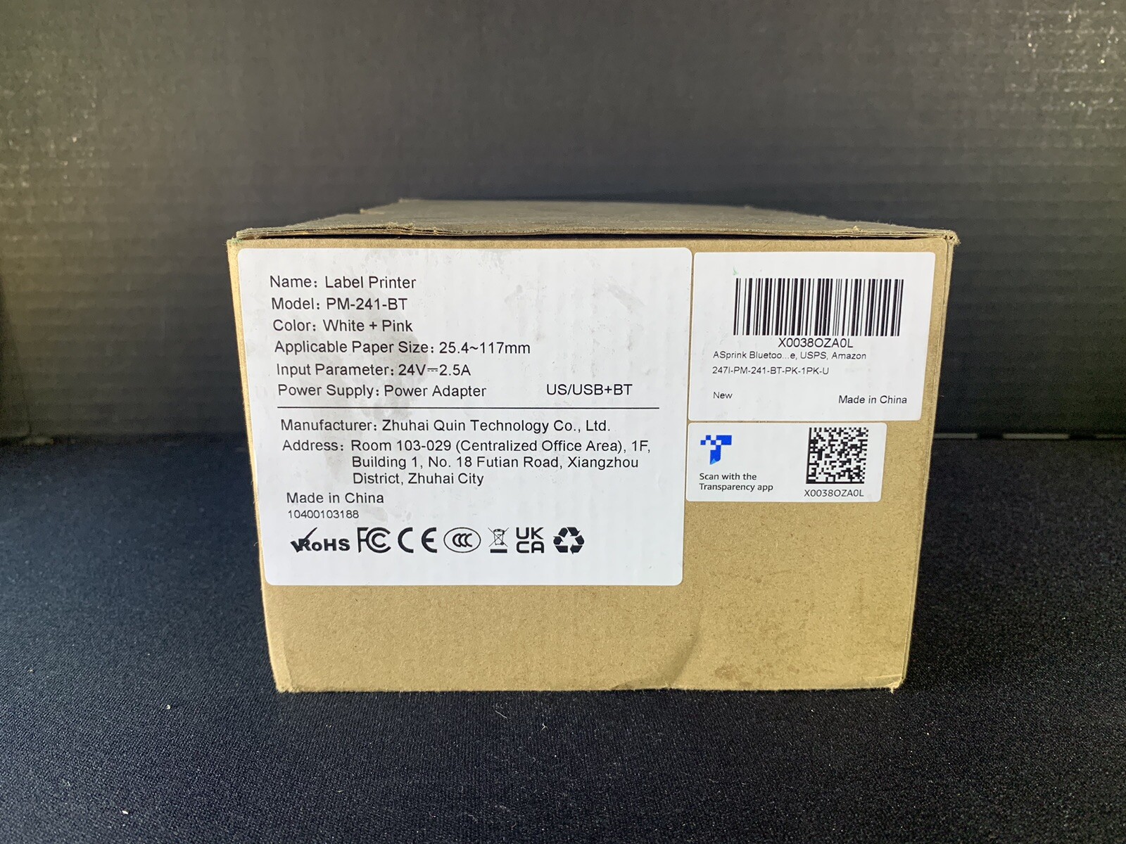 Logistics Thermal Label printer PM-241-BT Bluetooth Connectivity Pink