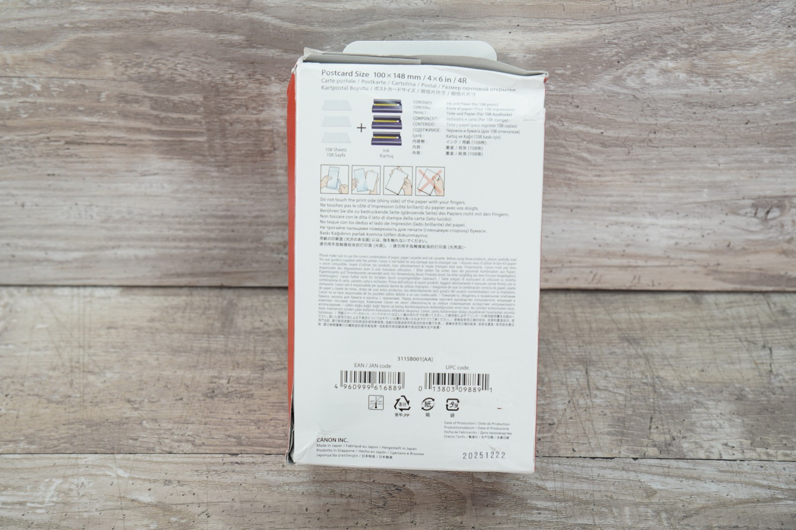 Canon Selphy CP1500 CP1300 CP1200 4×6 108 sheets Color Ink Paper Set KP-108IN
