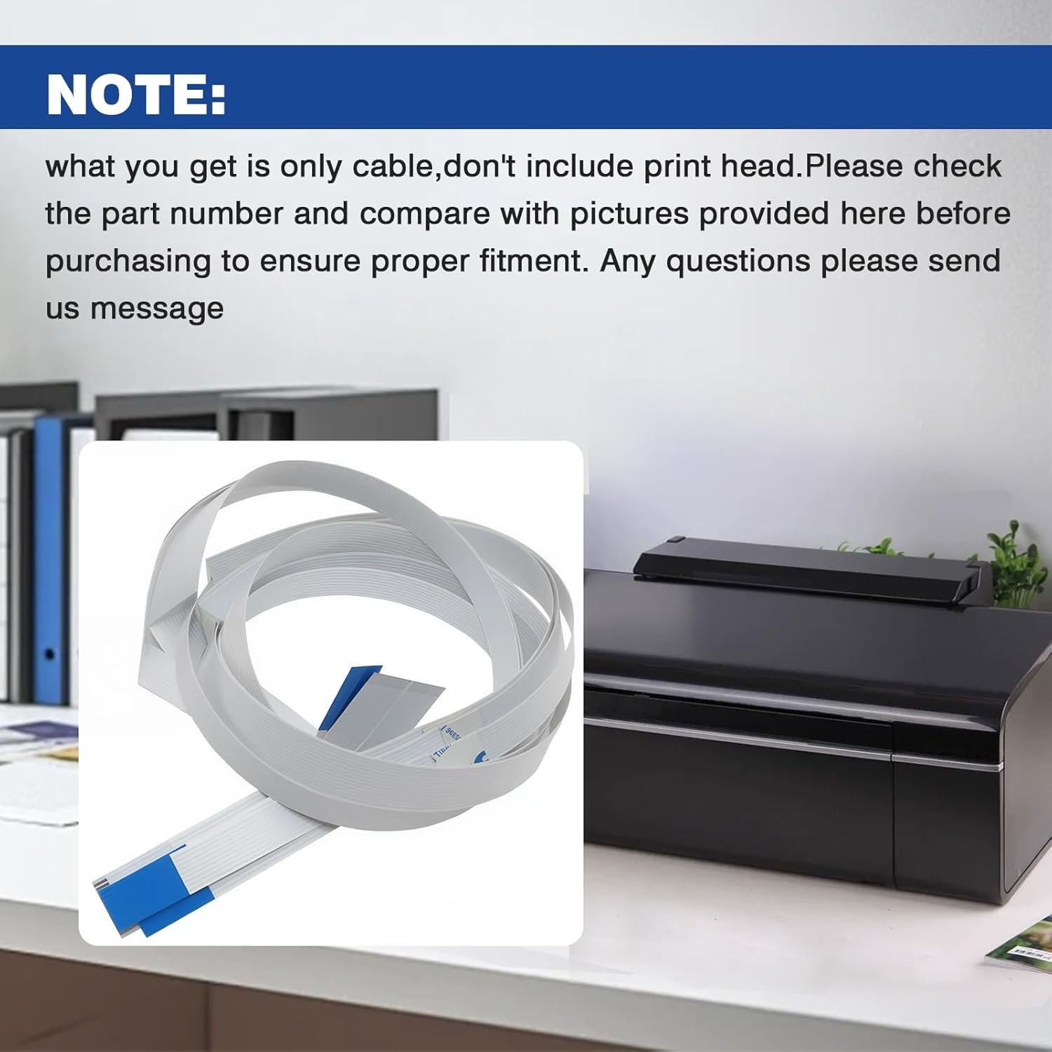 High-Quality Epson Print Head Cable for 1390, 1400, L1800 & Reliable Performance