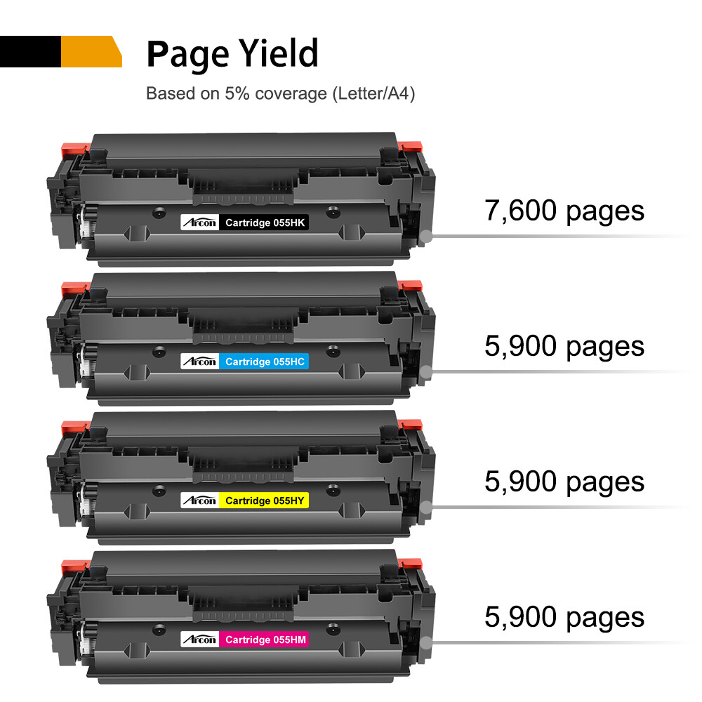 Toner Cartridge Compatible for Canon 055 CRG 055H ImageClass MF741Cdw LBP663Cdw
