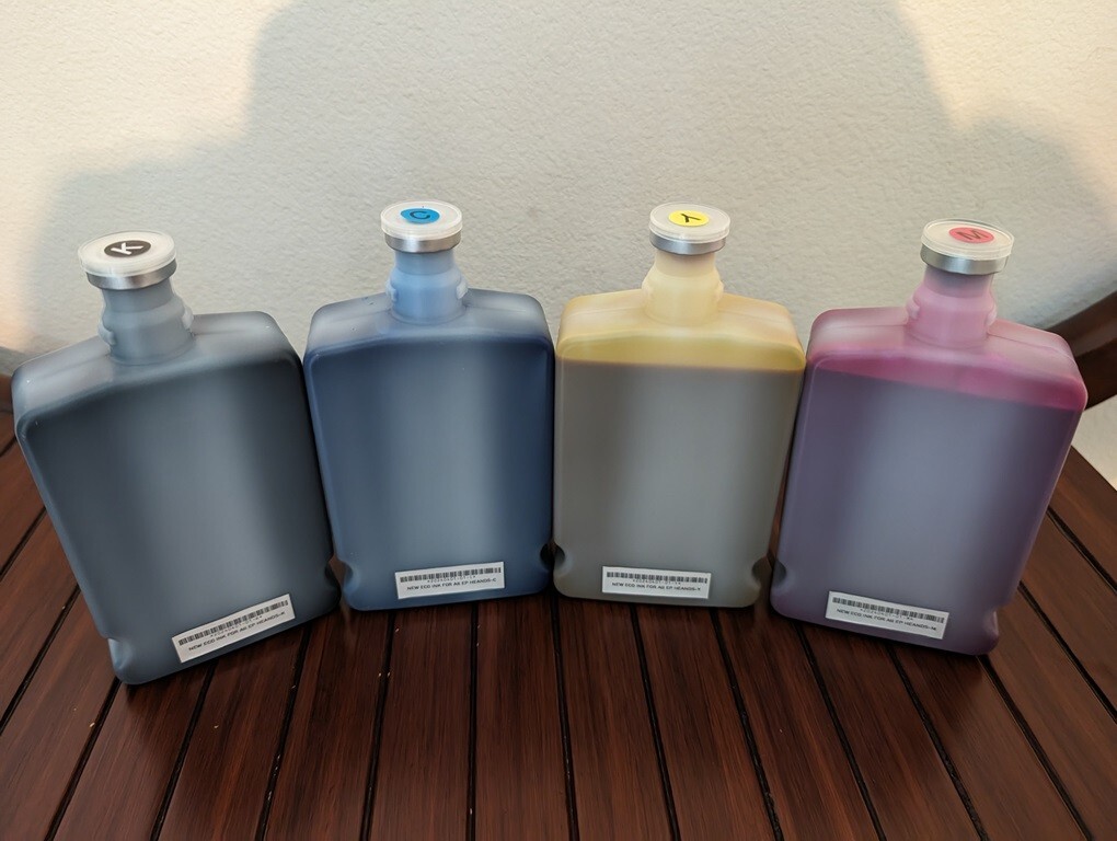 PREMIUM COMPATIBLE ECO SOLVENT INK FOR ROLAND MUTOH MIMAKI ( 4 x 500ml) CYMK