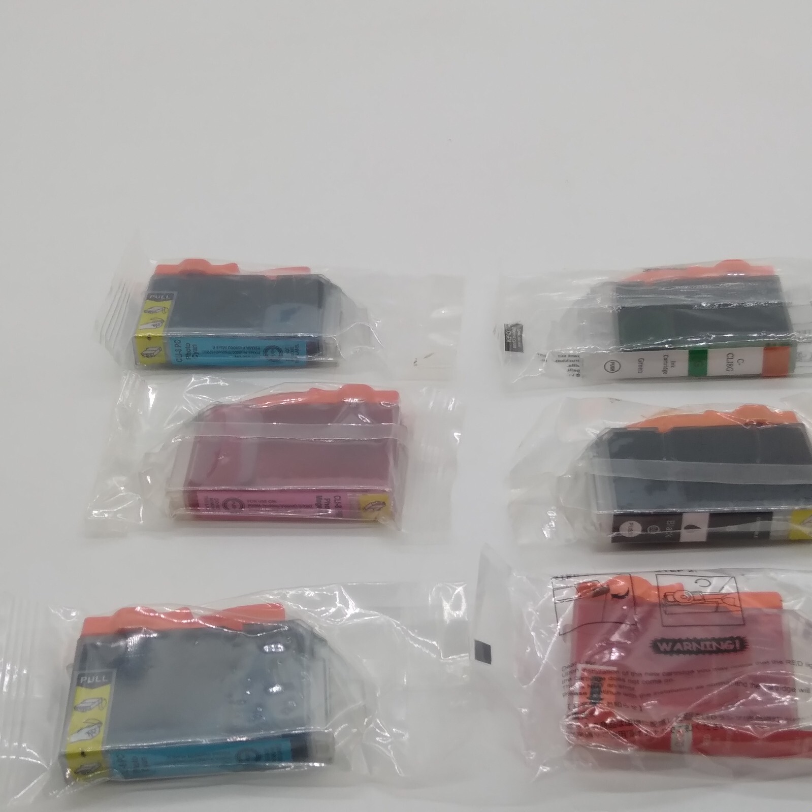 Lot of 9 CLI-8 Ink Cartridges for Canon Various colors as shown