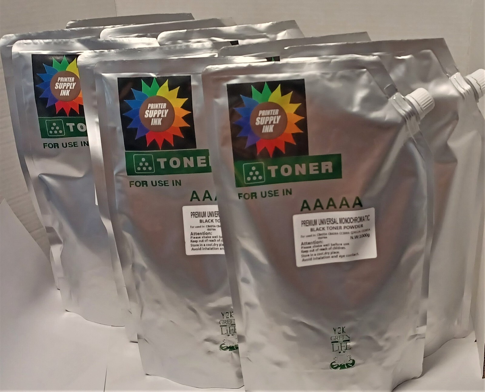 10 x 1kg Bulk Powder Toner Black Refill Laserjet Universal HP CANON 10kgs