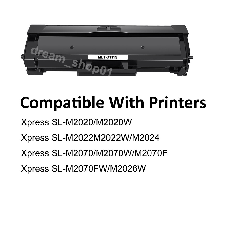 4 Pack MLT-D111S Black Toner Cartridge For Samsung Xpress M2020W M2070FW Printer