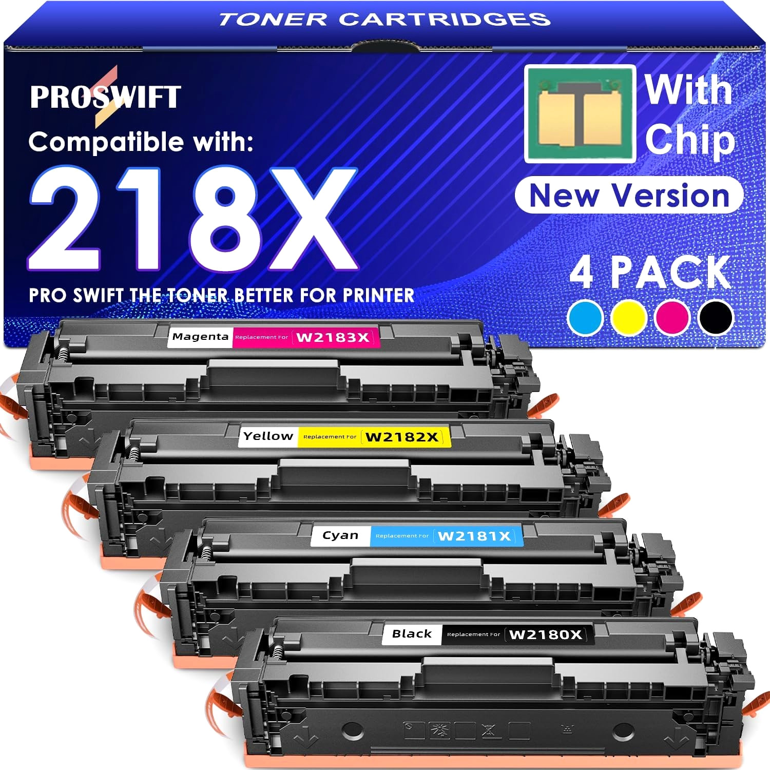 218X Toner Cartridge for HP Color LaserJet Pro 3201dw MFP 3301 Series Printers