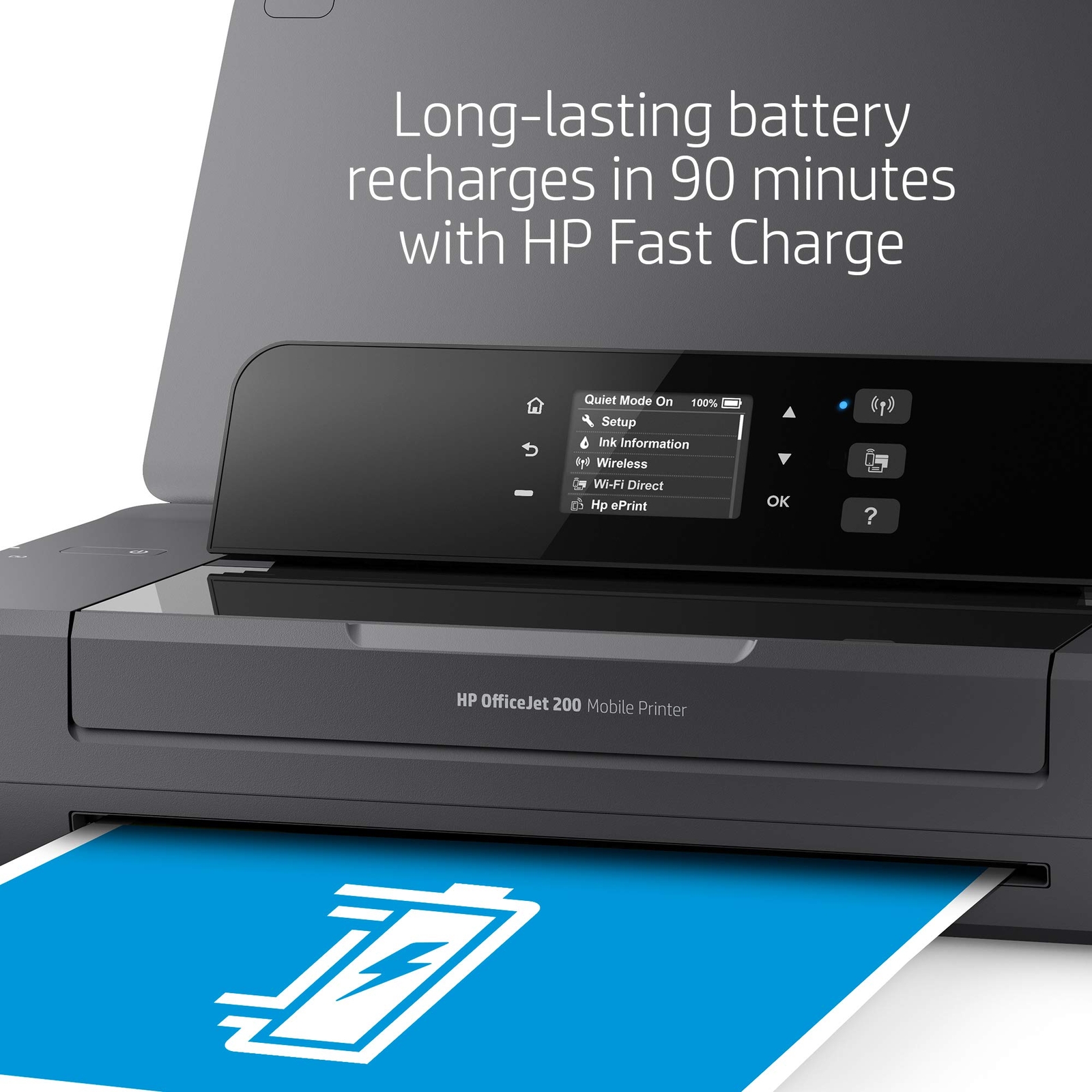 HP OfficeJet 200 Wireless Mobile Printer, Battery included (CZ993A)