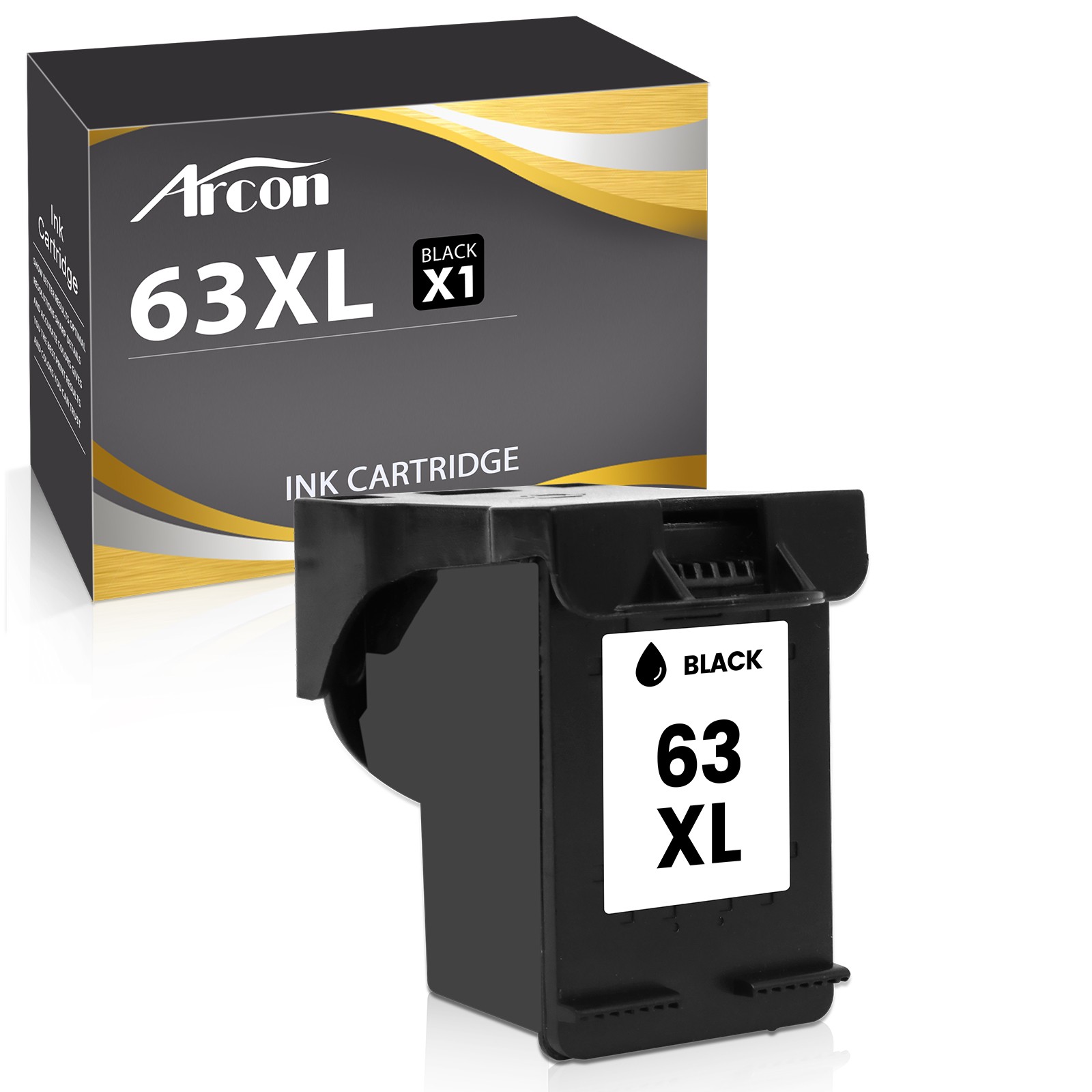63 XL Ink Cartridge for HP OfficeJet 3830 4650 4655 5255 ENVY 4512 4516 4520