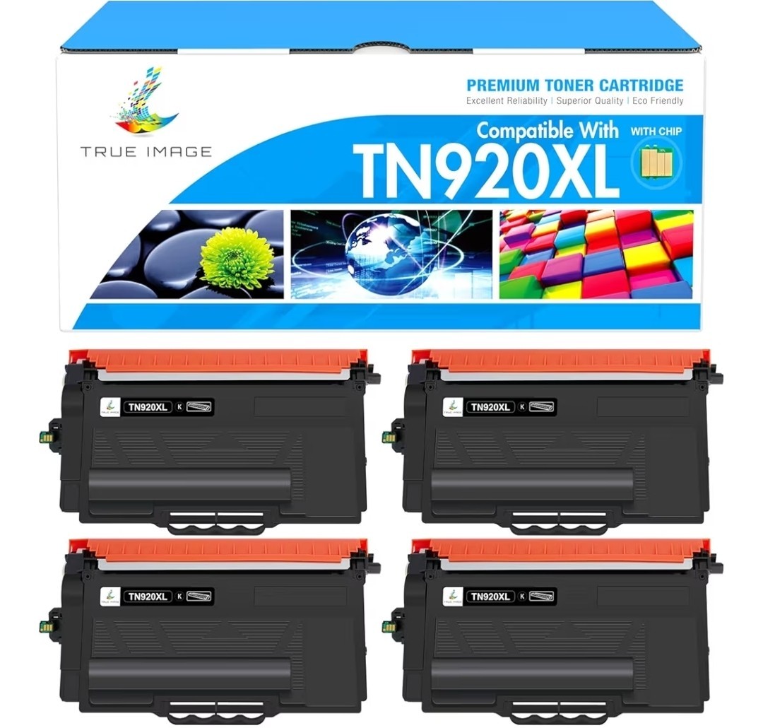 4Pack For Brother TN920XL Black Toner Cartridges Compatabl w/ Latest Chips