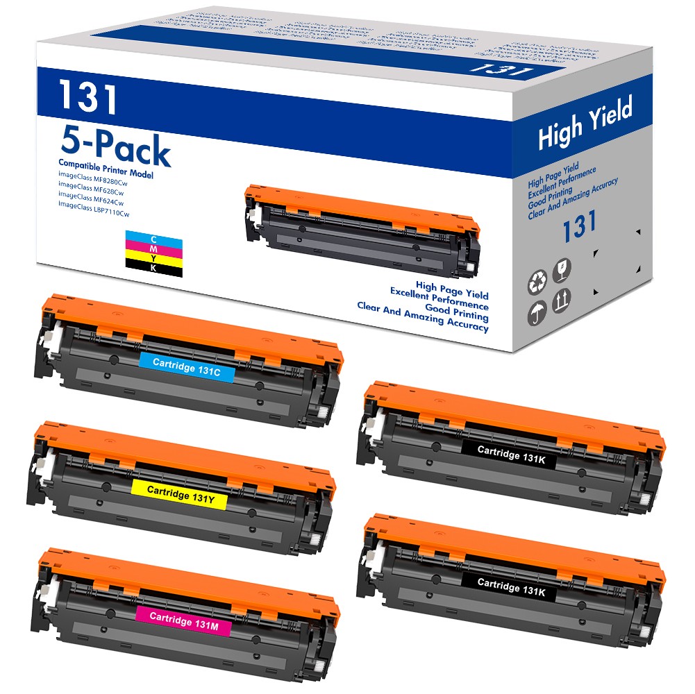 5PK CRG131 Toner Cartridge For Canon 131 ImageCLASS LBP7110CW MF8280 MF624CW