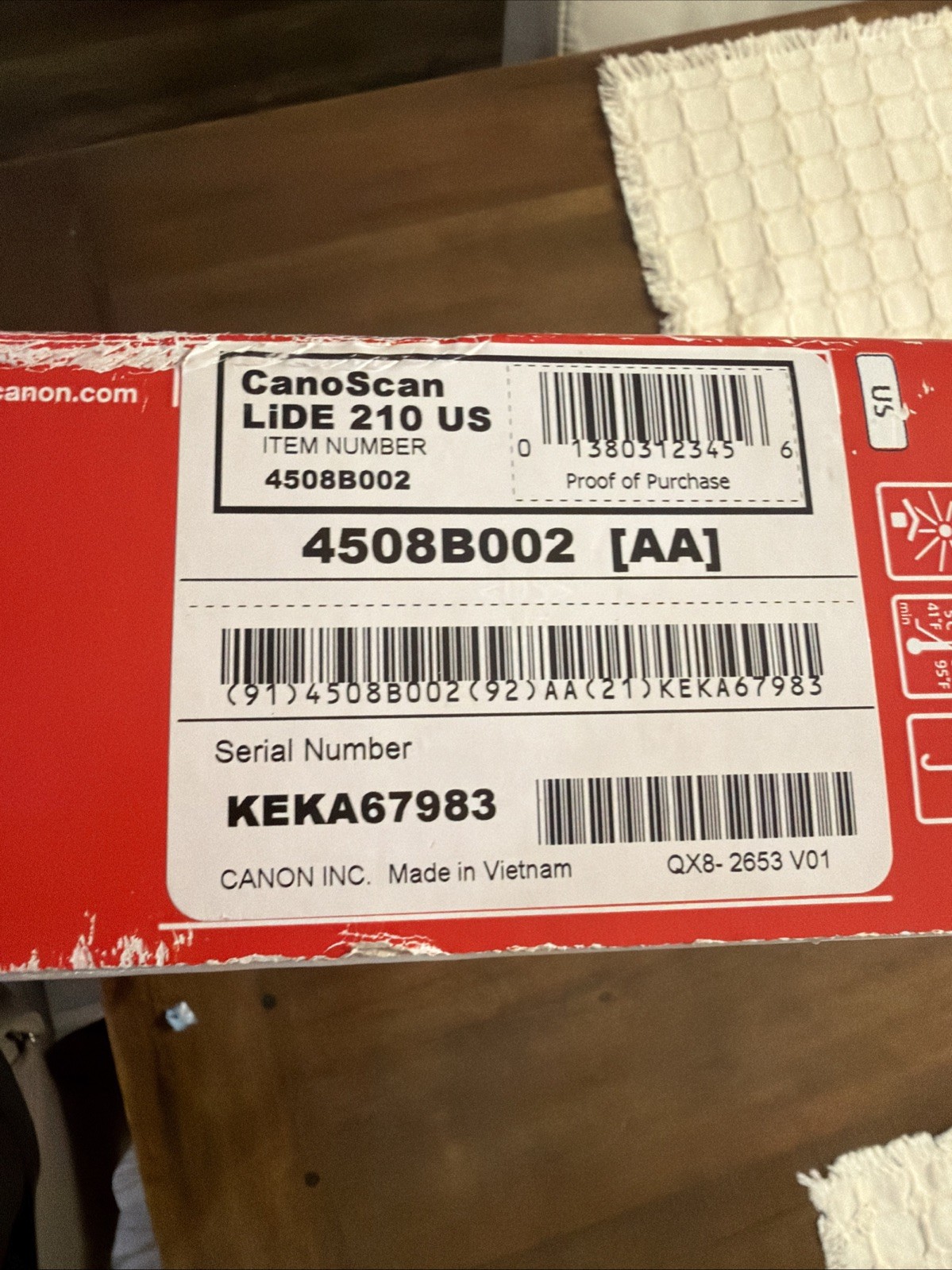 Canon CanoScan LiDE210 Flatbed Scanner USB Color Image Still In Packages