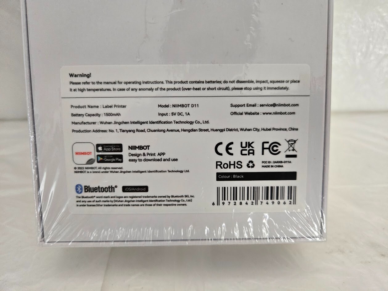 NllMBOT D11 Label Printer For Office, School, Home Label Size 1/2″ x 1.6″ Black