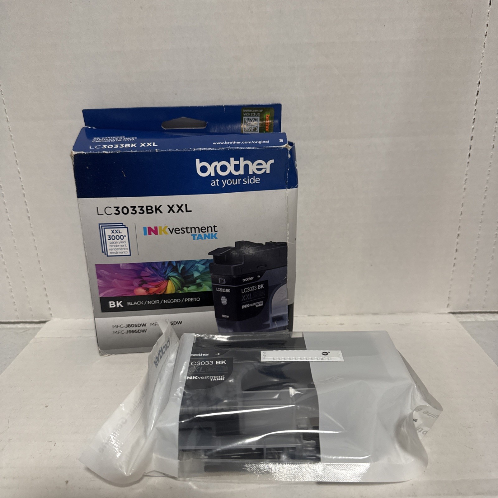 New Brother LC3033BK XXL Black Ink Cartridge Super-High-Yield 3000+ EXP 02/2026