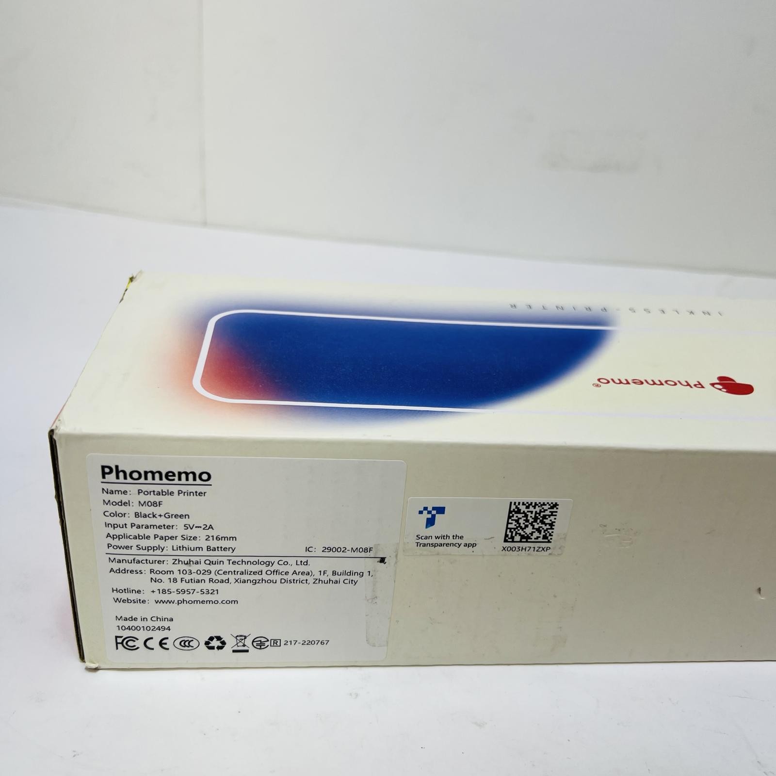 Phomemo M08F Portable A4 Thermal Printer 216mm Bluetooth Wireless for Travel