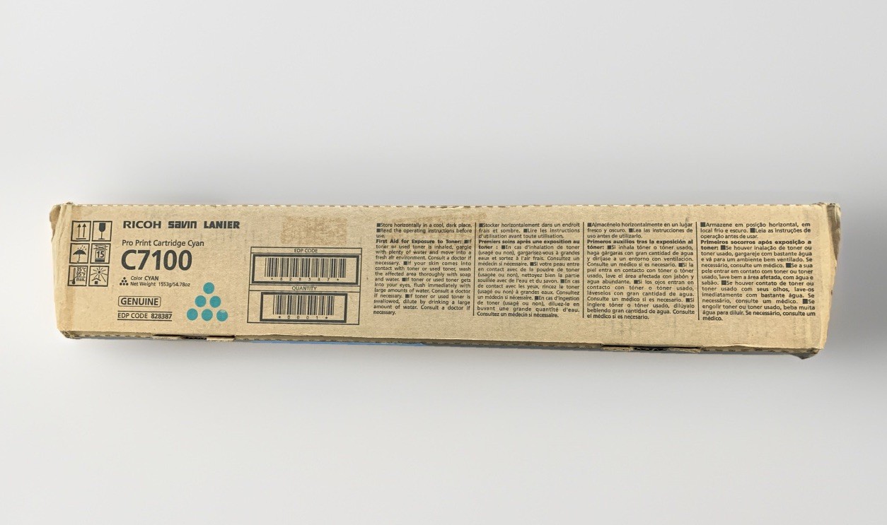 Genuine Ricoh 828387 C7100 Cyan Toner Cartridge