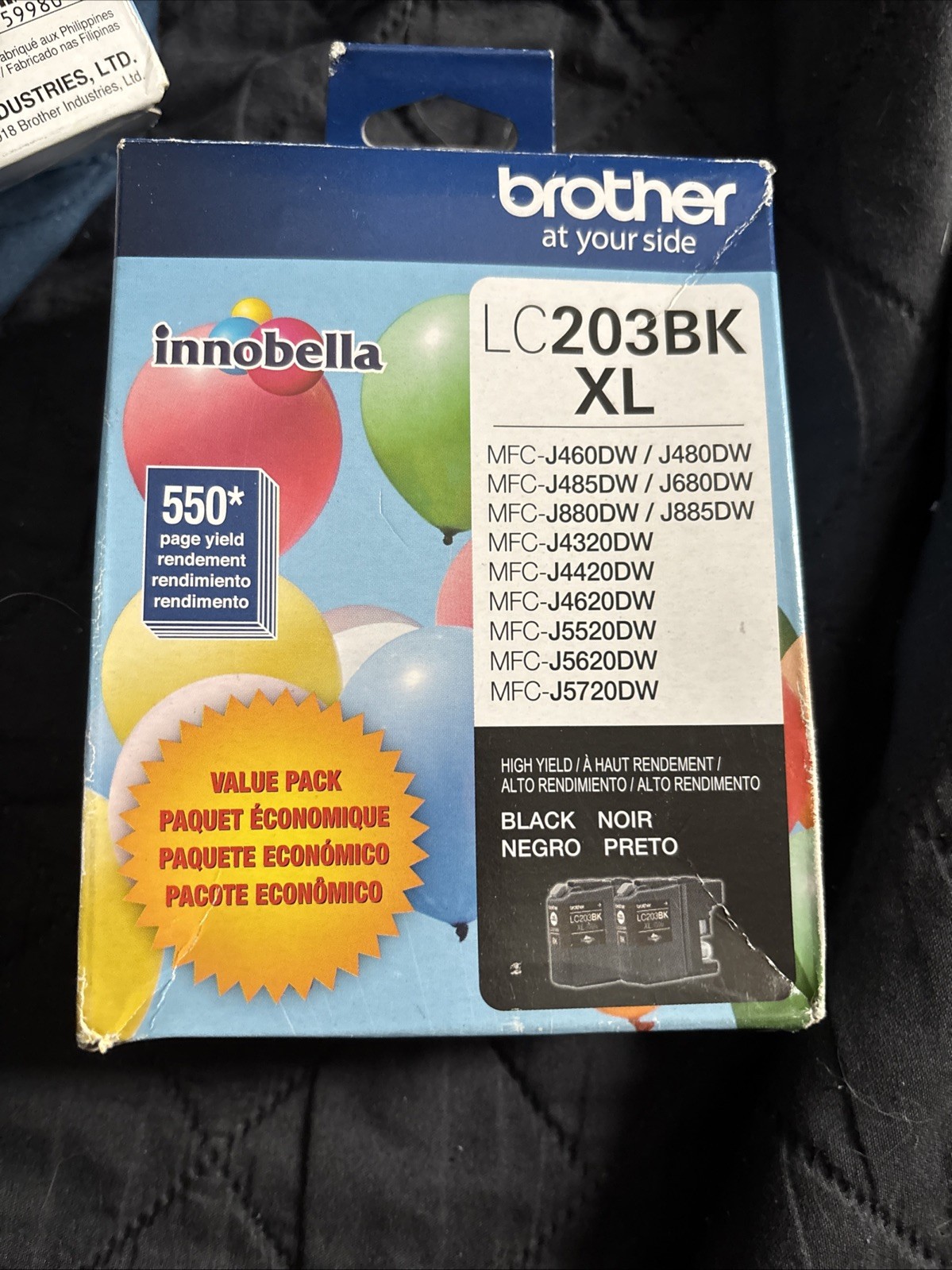 Brother LC203BK XL – Ink 2 Cartridges Black – expires 07/2024 – Open Box