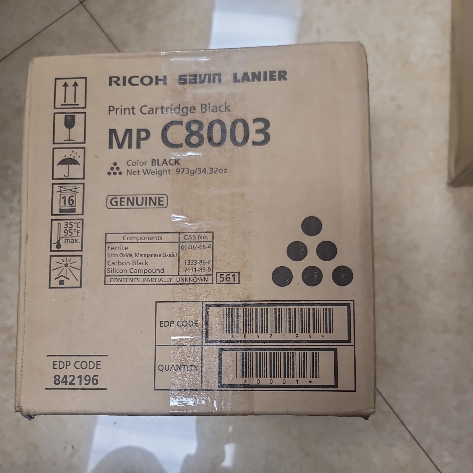 Ricoh MP C8003 Toner Cartridge 842196 Black 47,000 Pages Genuine OEM Sealed NEW