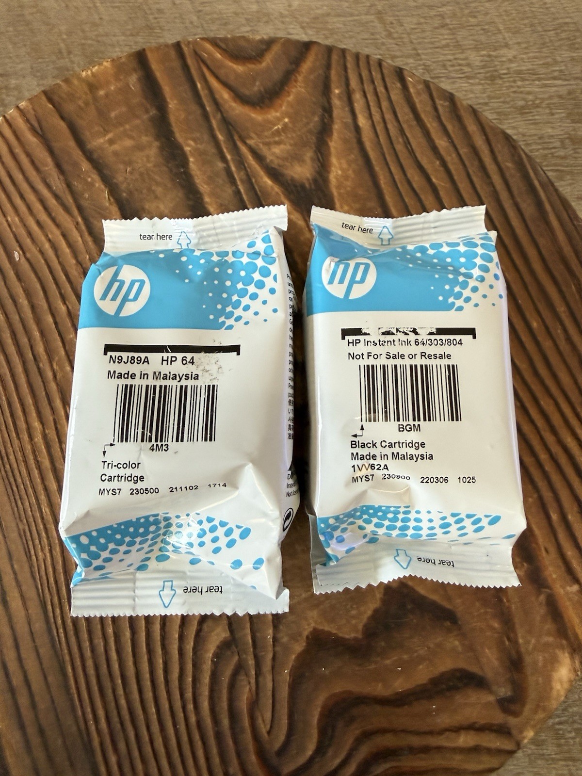 Genuine 2-Pack HP 64 Black & Tri-color Ink ENVY 7155 7858 X4D92AN expires 1/2027
