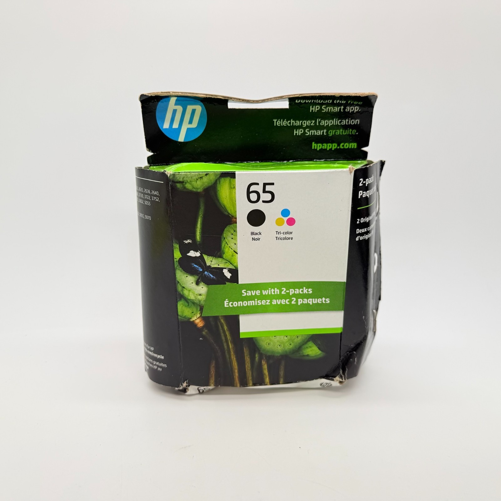 Genuine HP 65 (T0A36AN) Black & Tri-color Ink Cartridges OEM New. Exp 11/2026