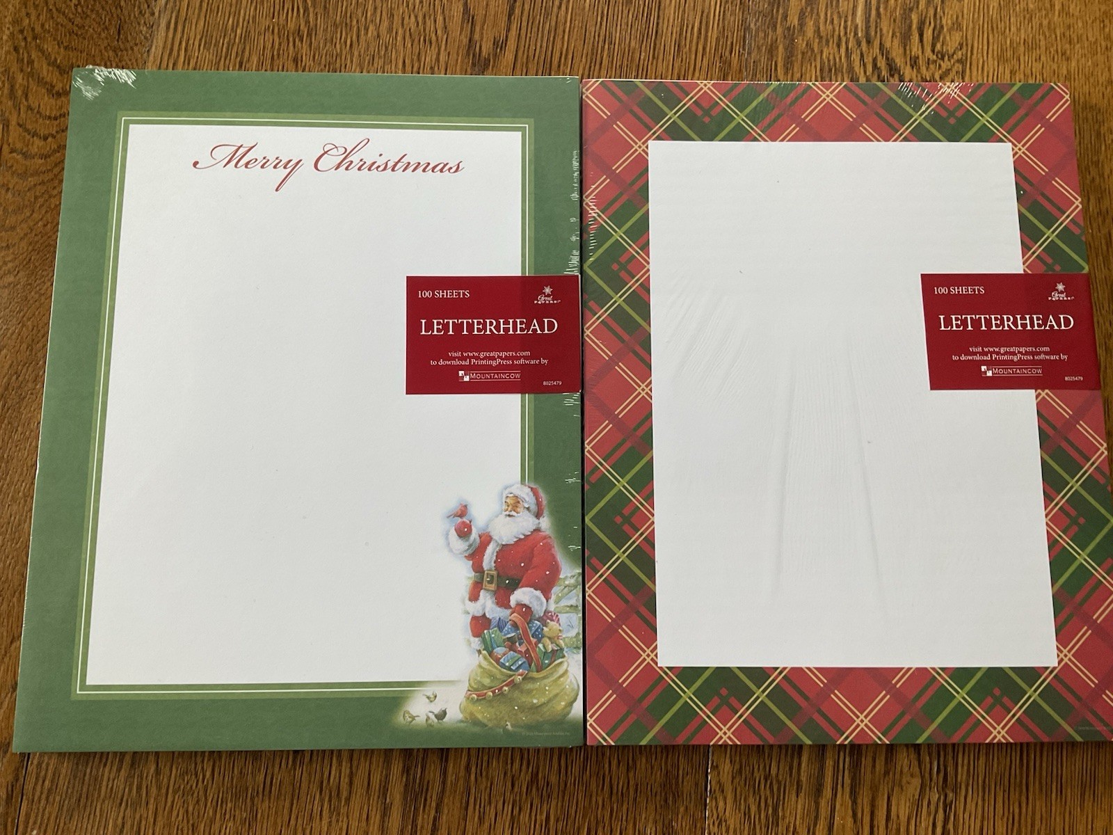 Letterhead Holiday Printer Paper Set of 2 100 Pages New Sealed