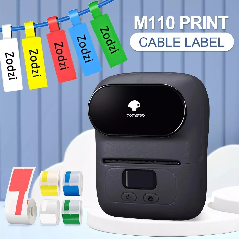Phomemo M110 Label Maker Machine Thermal Bluetooth Label Barcode Printer LOT