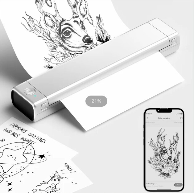 Phomemo M08F Wireless Tattoo Stencil Printer Portable Tattoo Transfer Machine ﻿