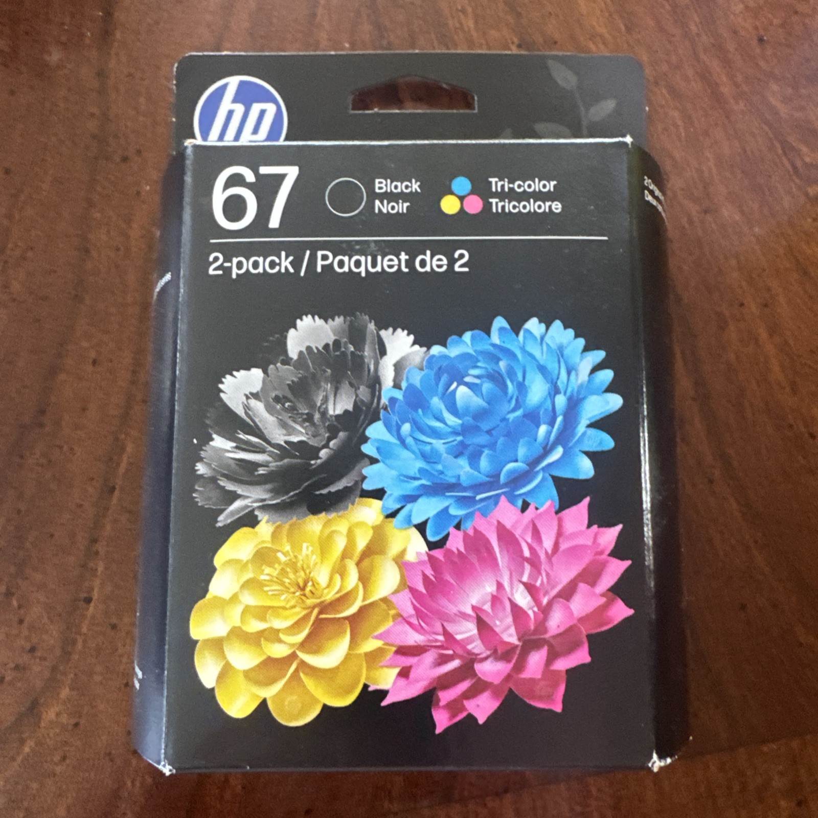 HP 67 2-pack Black/Tri-color Original Ink Cartridges, 3YP29AN#140